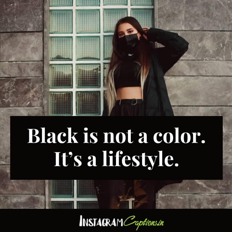 Black Dress Captions
